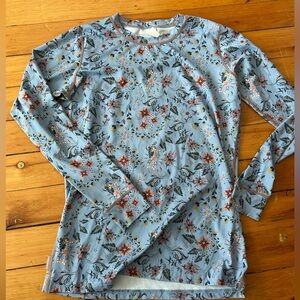 Kari Traa Light Blue Floral Long Sleeve Tee